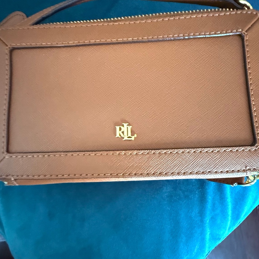 Ralph Lauren Brown Leather Crossbody Bag